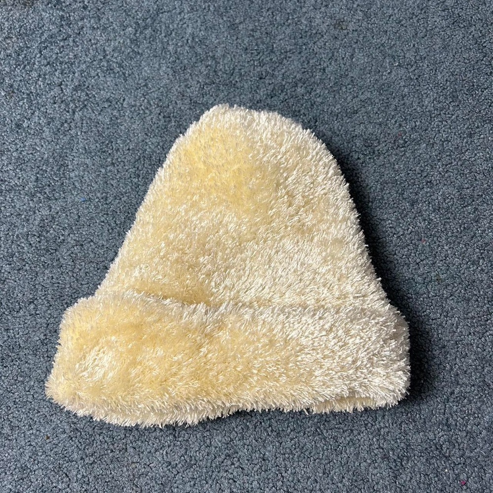 warm and fuzzy cream winter hat